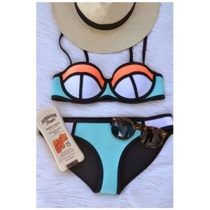 Bali neoprene Bikini Turquoise